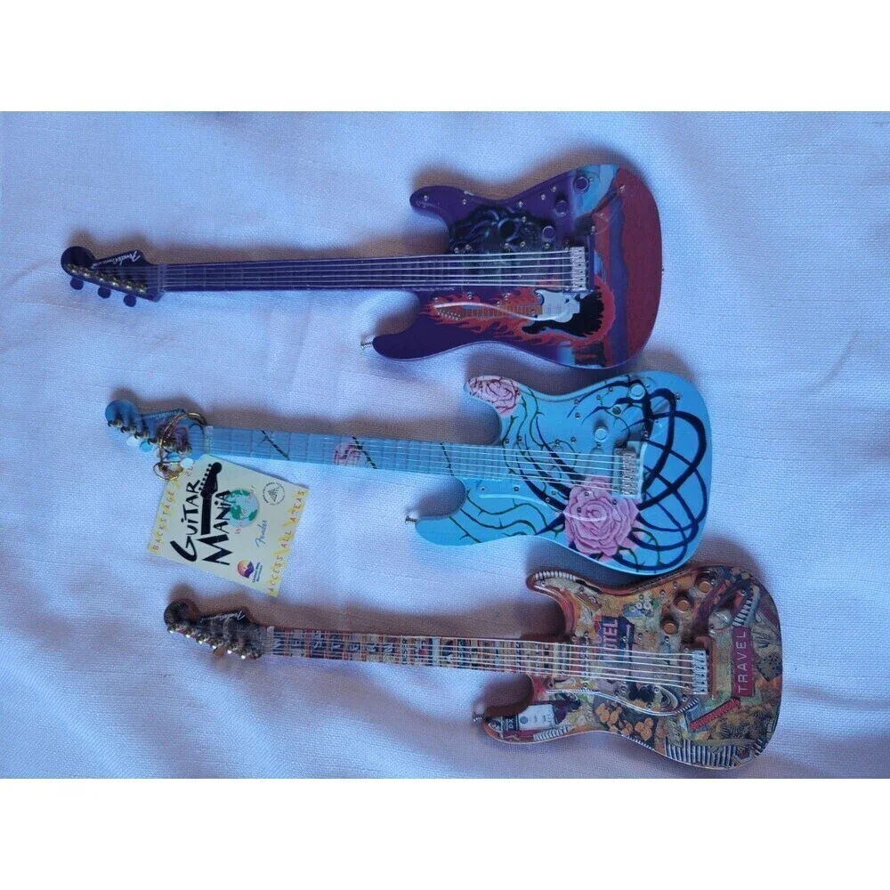 Vtg Guitarmania Collectors Edition Mini Fender Guitar. A Rose By Any Other Name